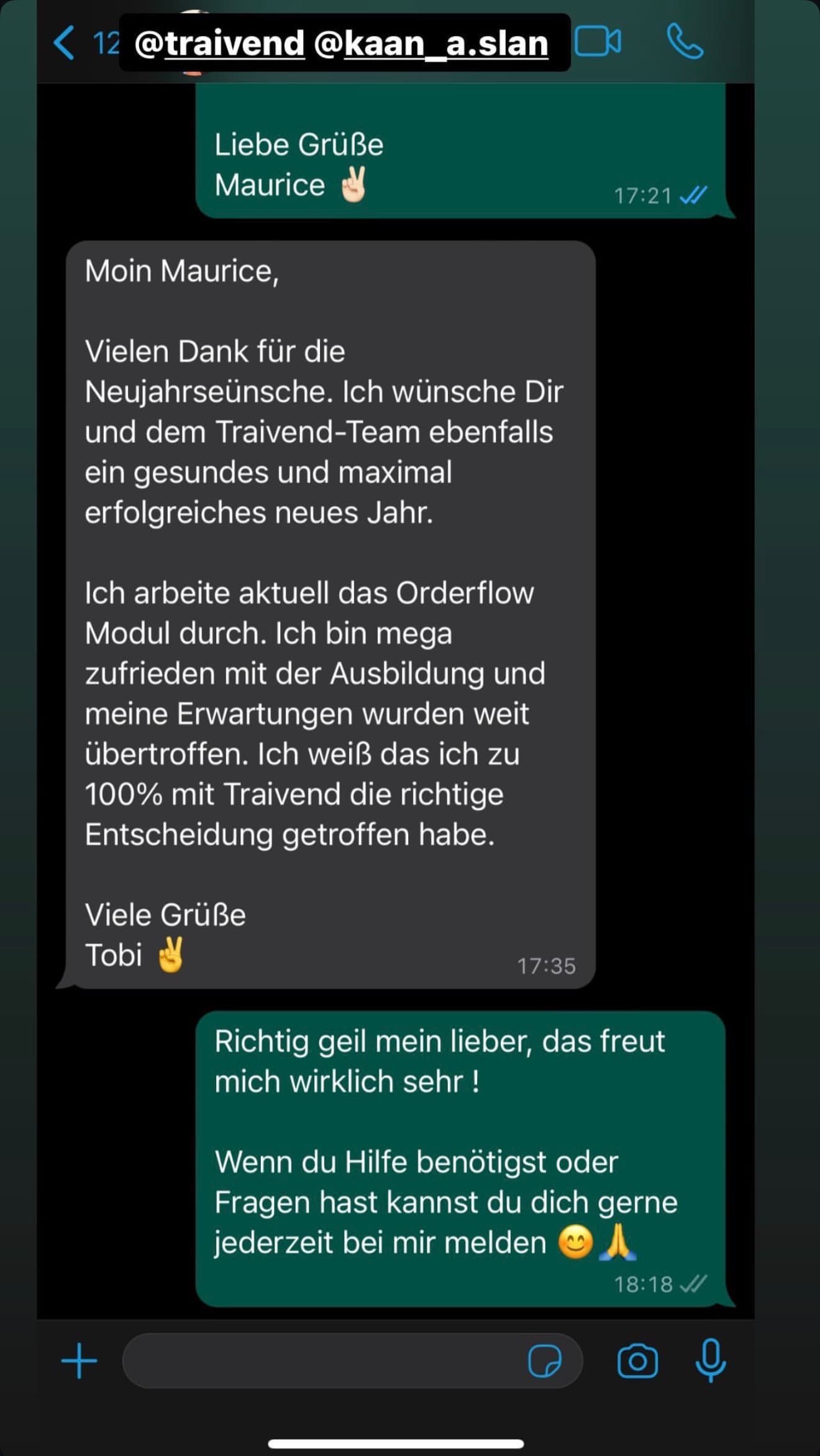 Feedback aus der Traivend Community