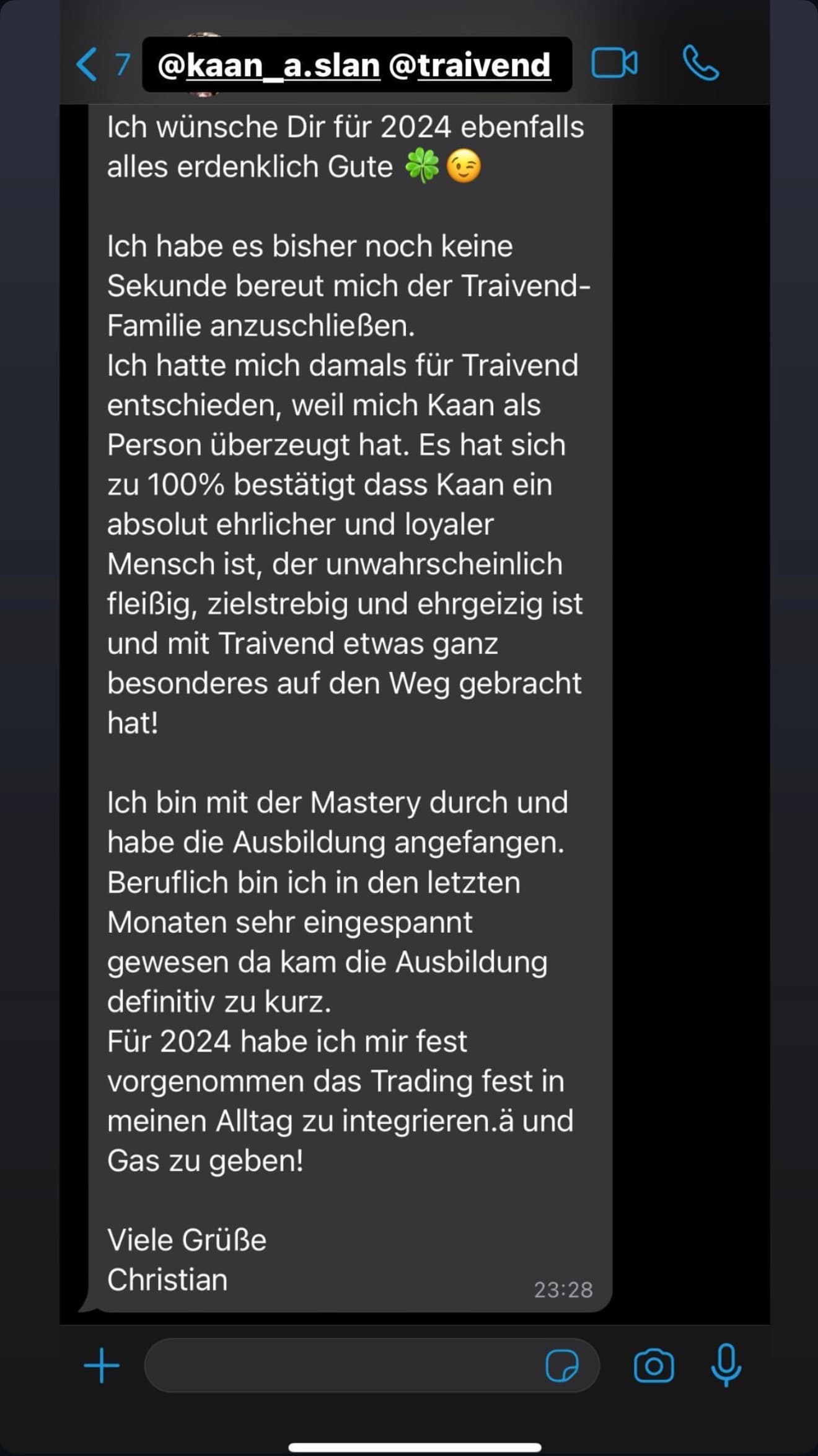 Feedback aus der Traivend Community