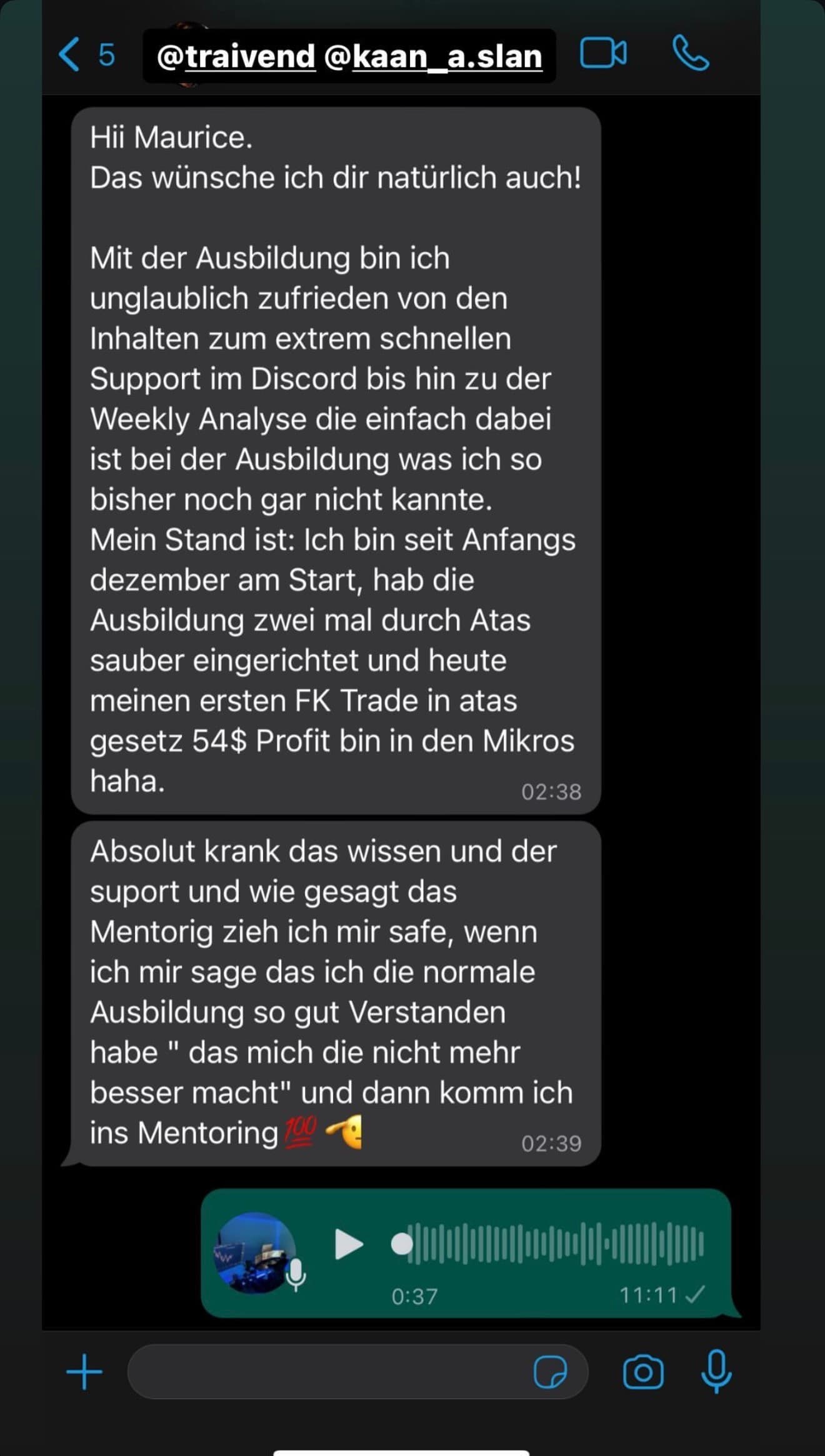 Feedback aus der Traivend Community