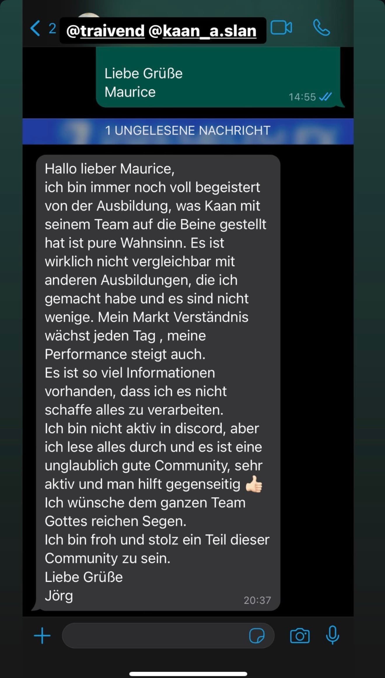 Feedback aus der Traivend Community