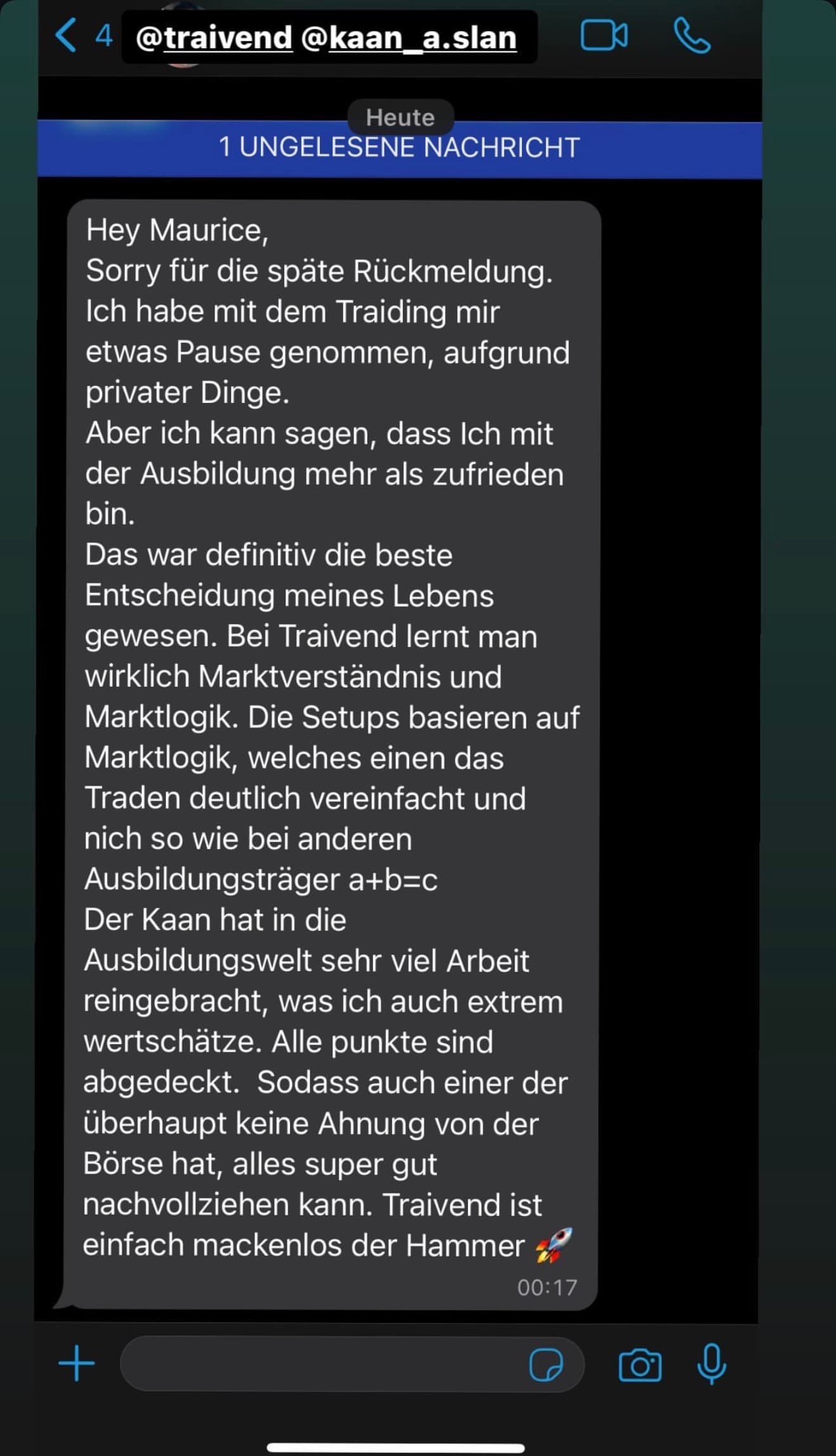 Feedback aus der Traivend Community