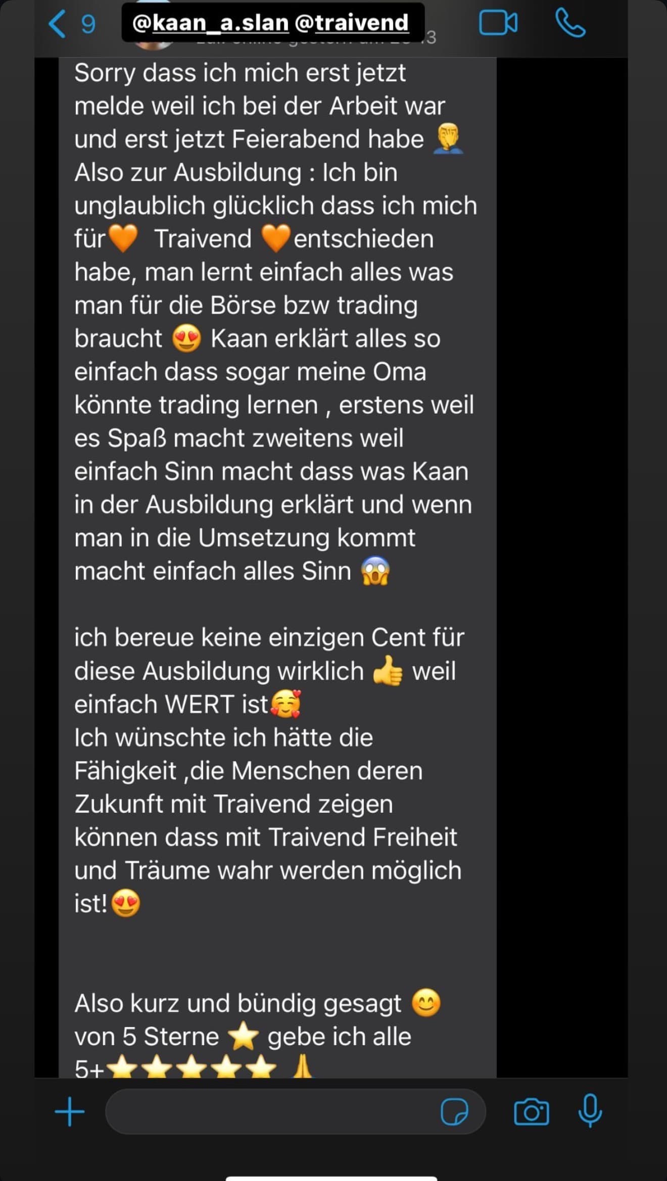 Feedback aus der Traivend Community