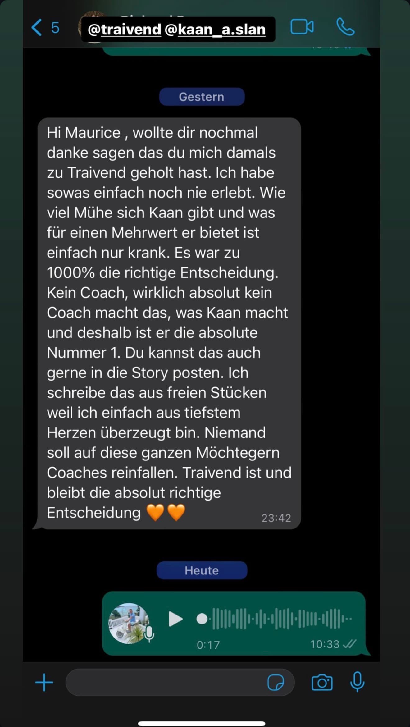 Feedback aus der Traivend Community