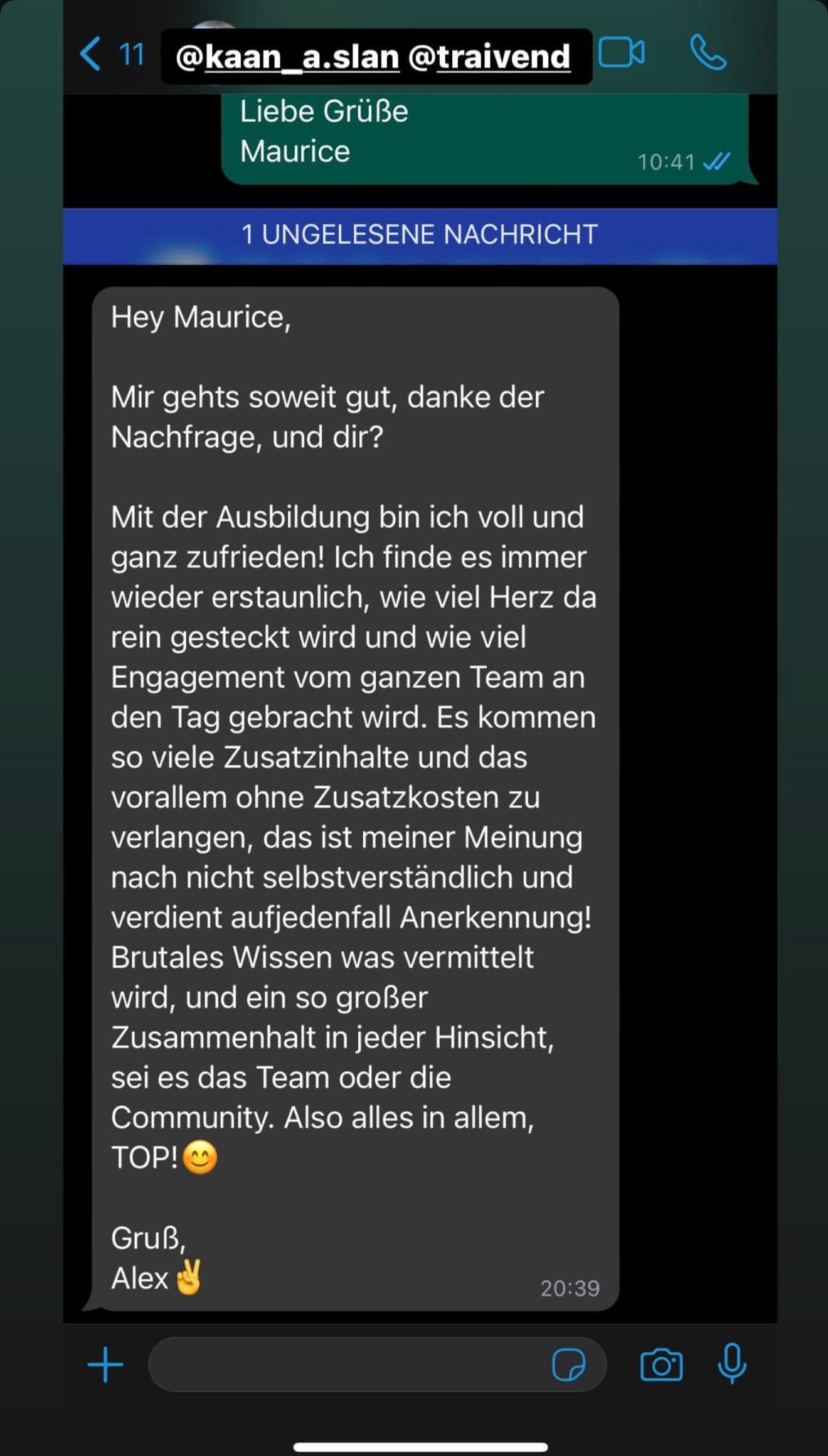 Feedback aus der Traivend Community