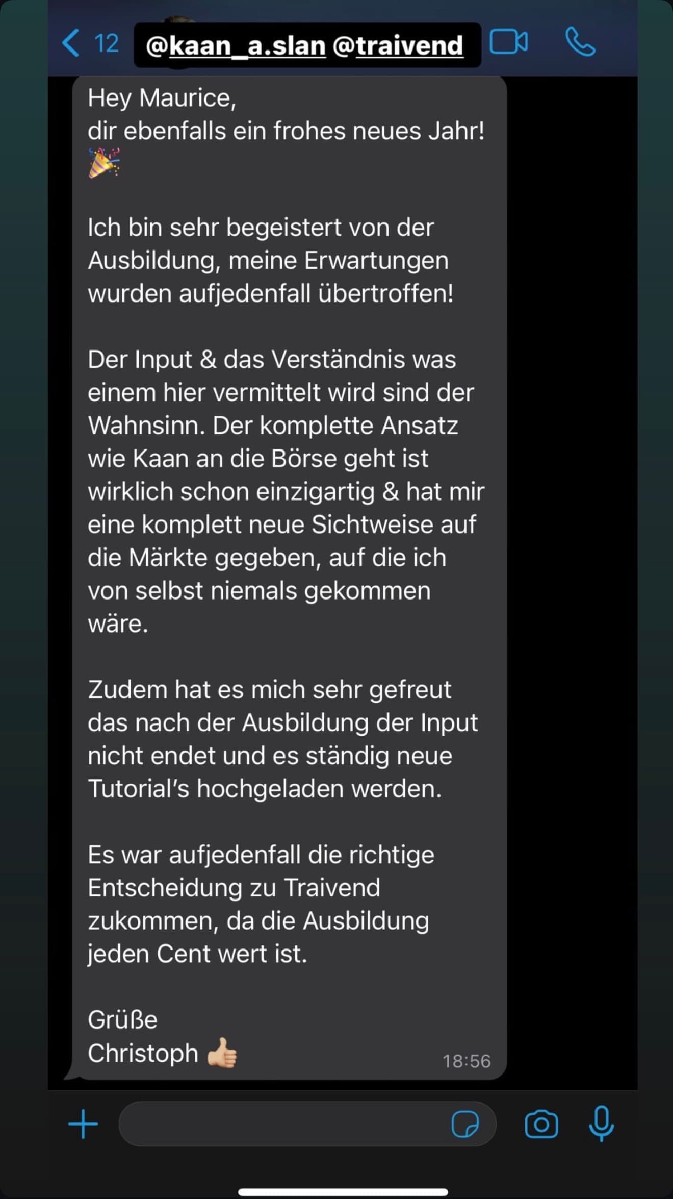 Feedback aus der Traivend Community