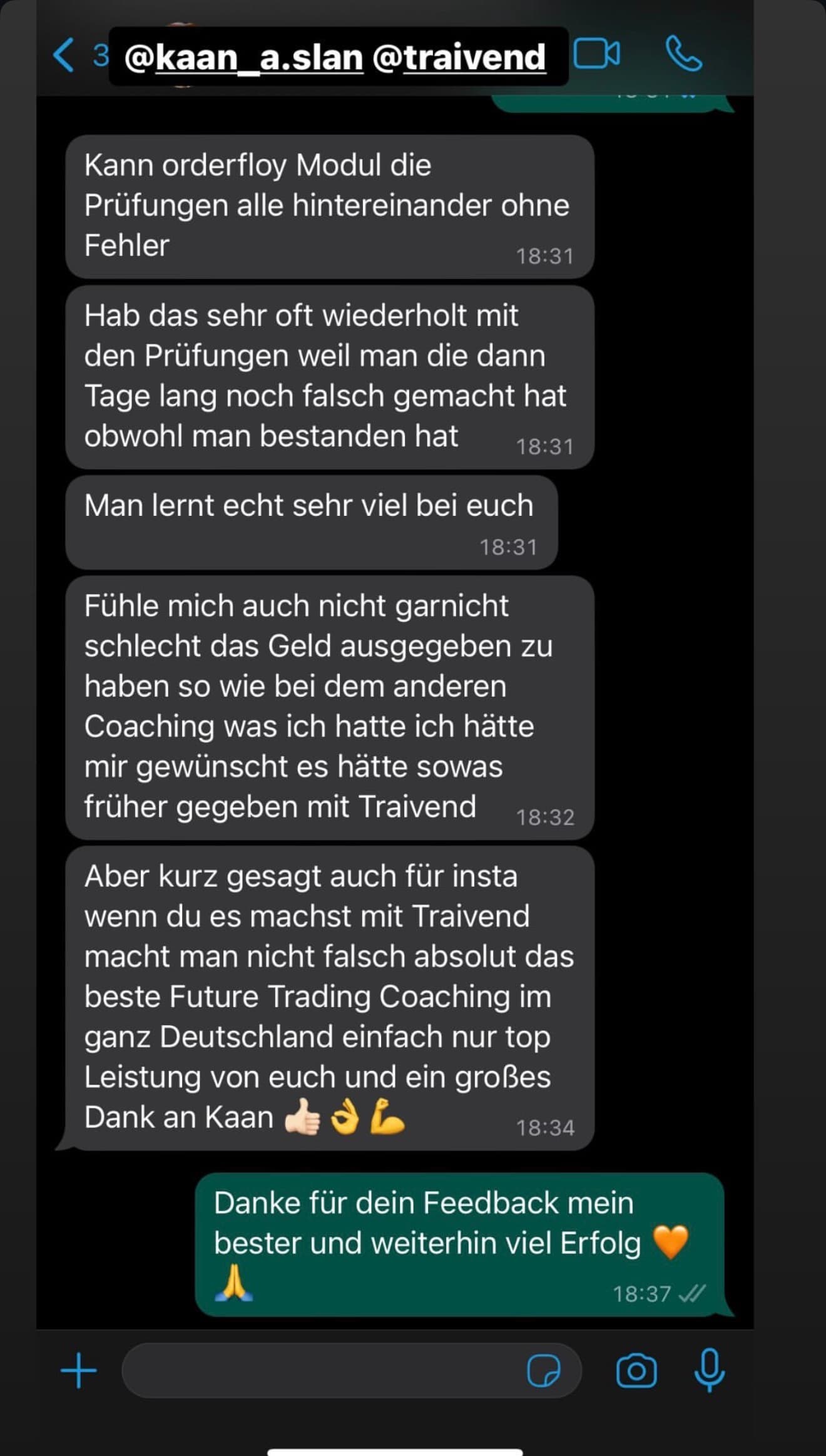 Feedback aus der Traivend Community