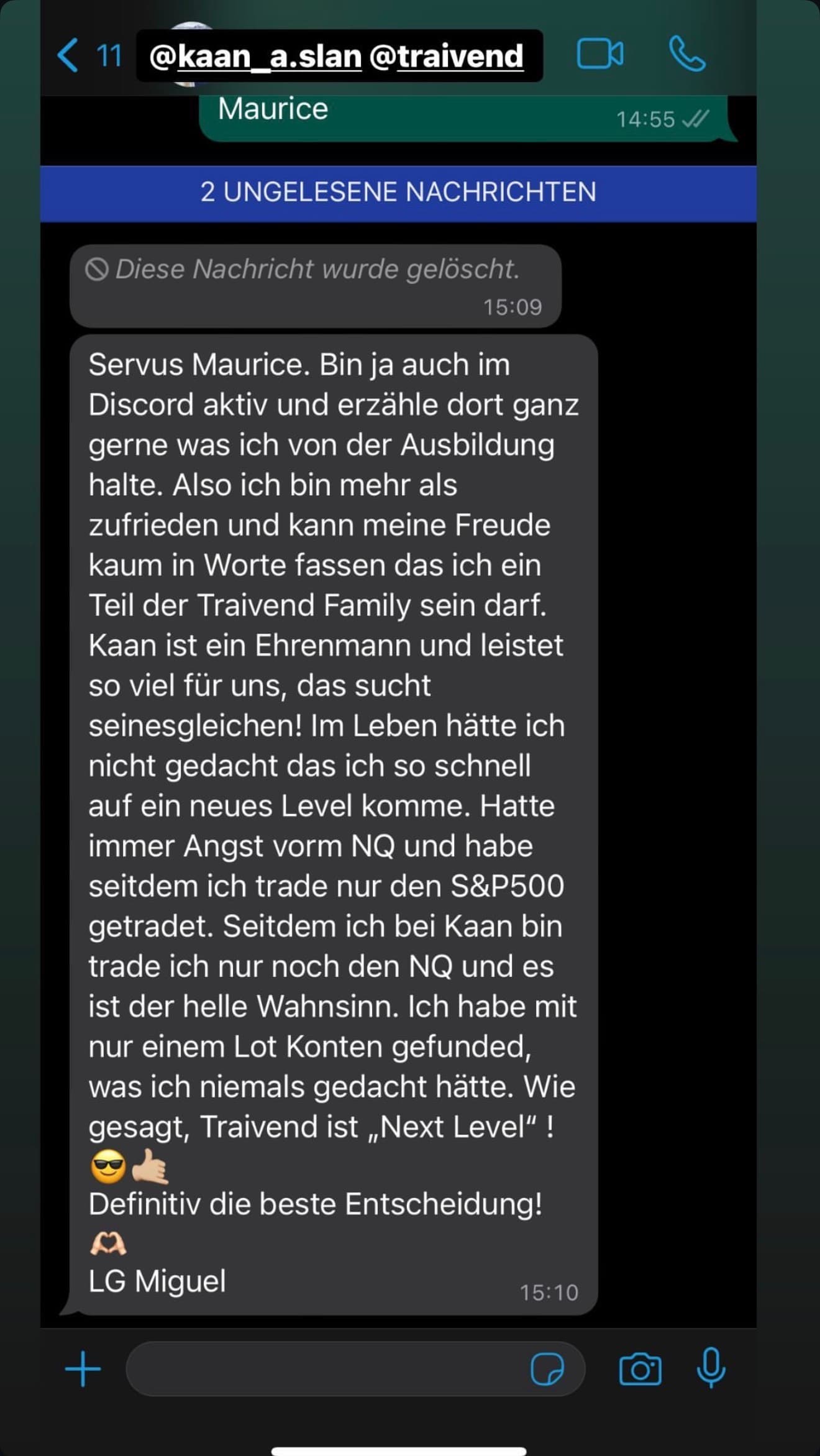 Feedback aus der Traivend Community