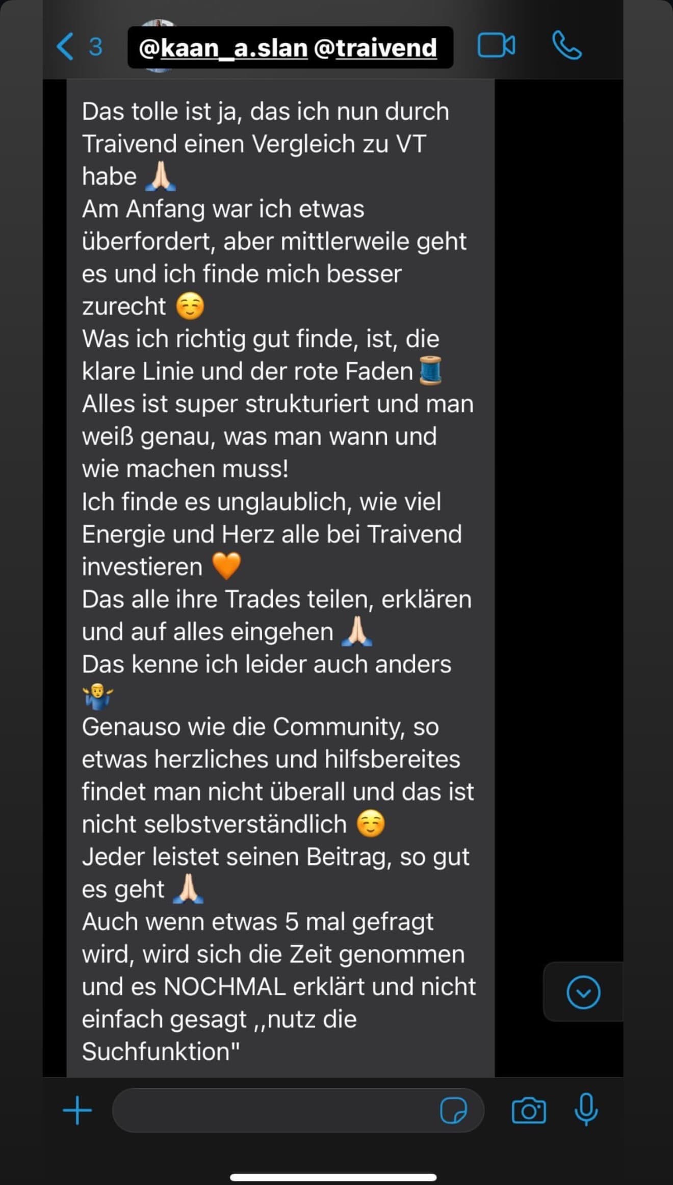 Feedback aus der Traivend Community