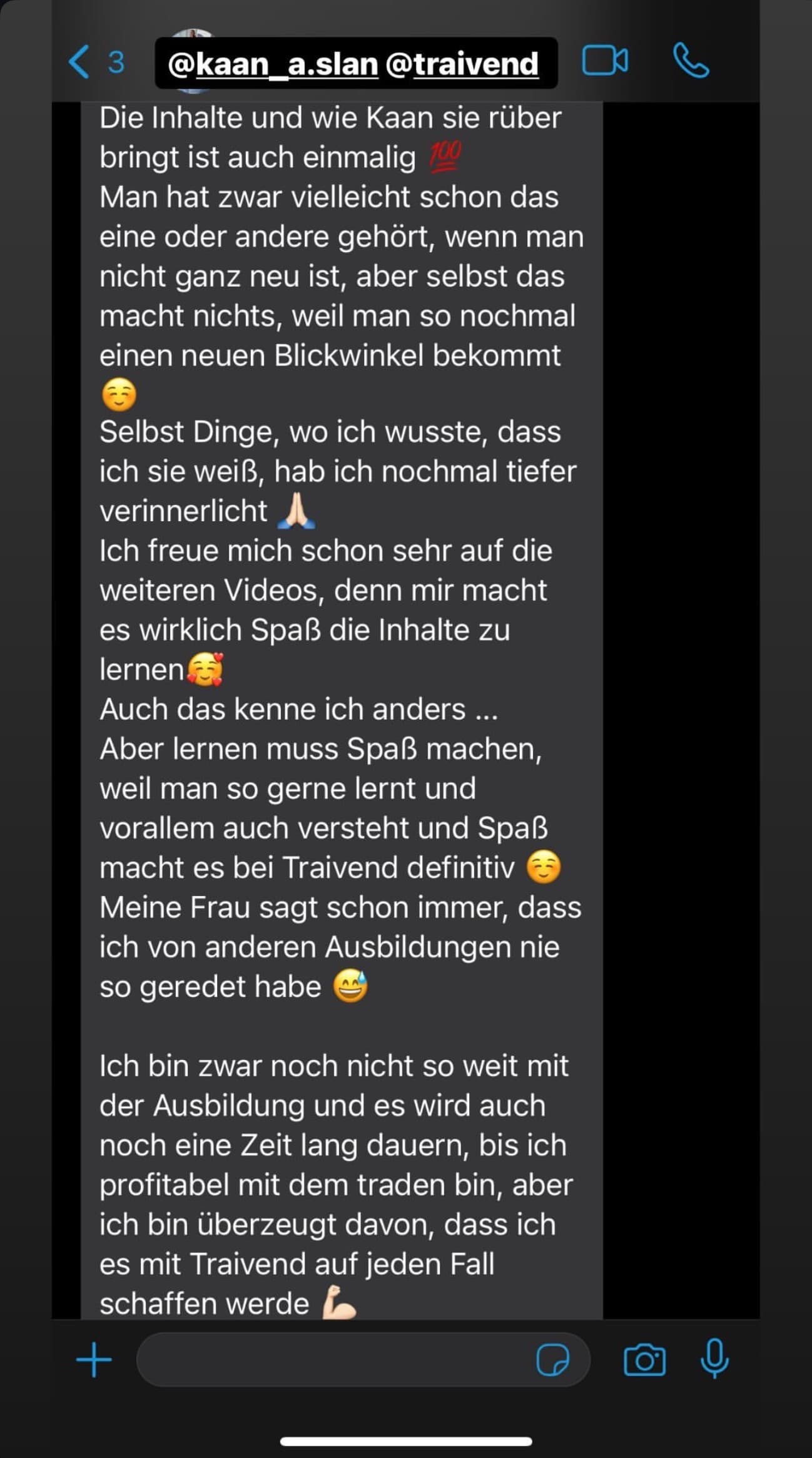 Feedback aus der Traivend Community