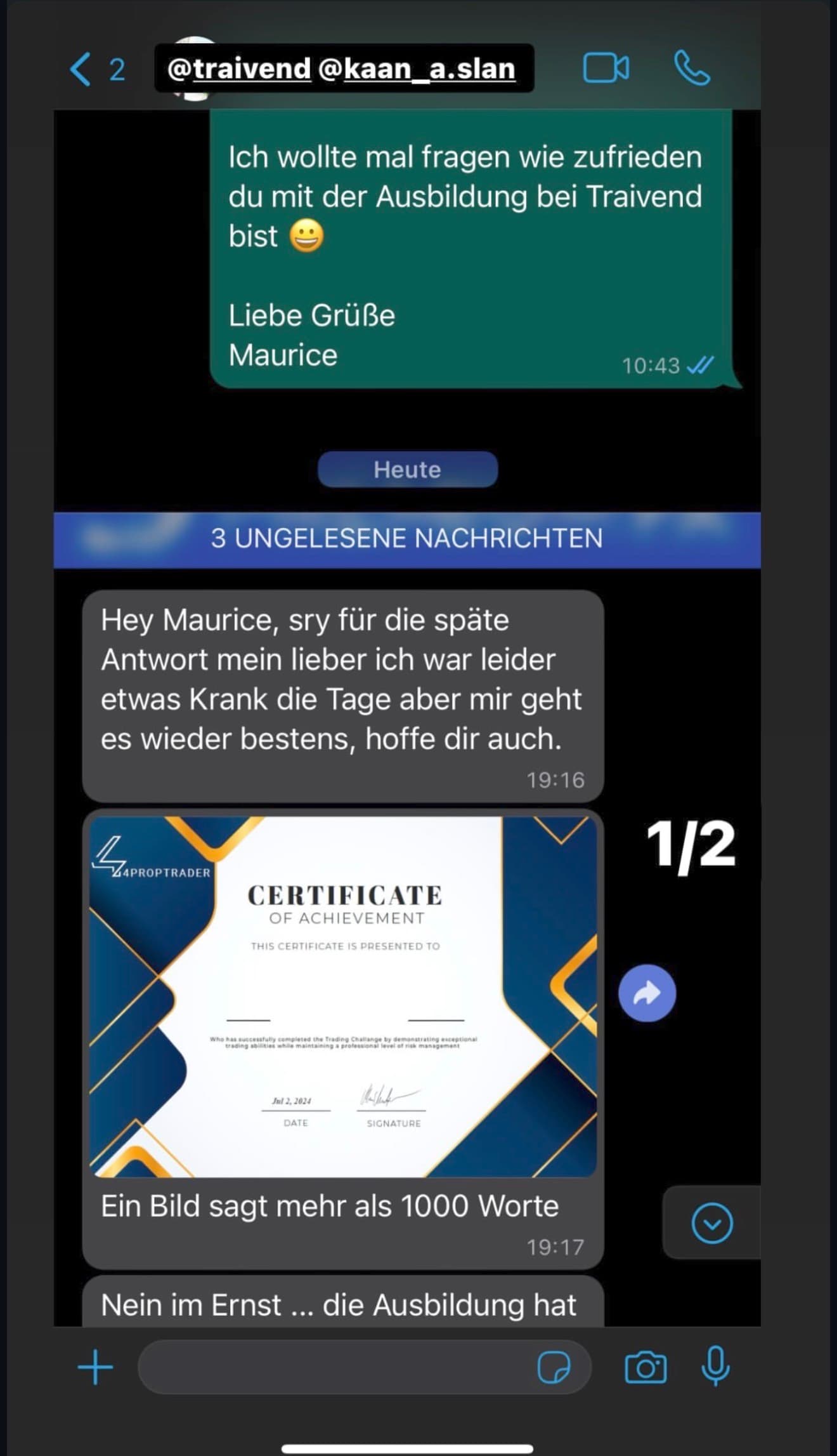 Feedback aus der Traivend Community