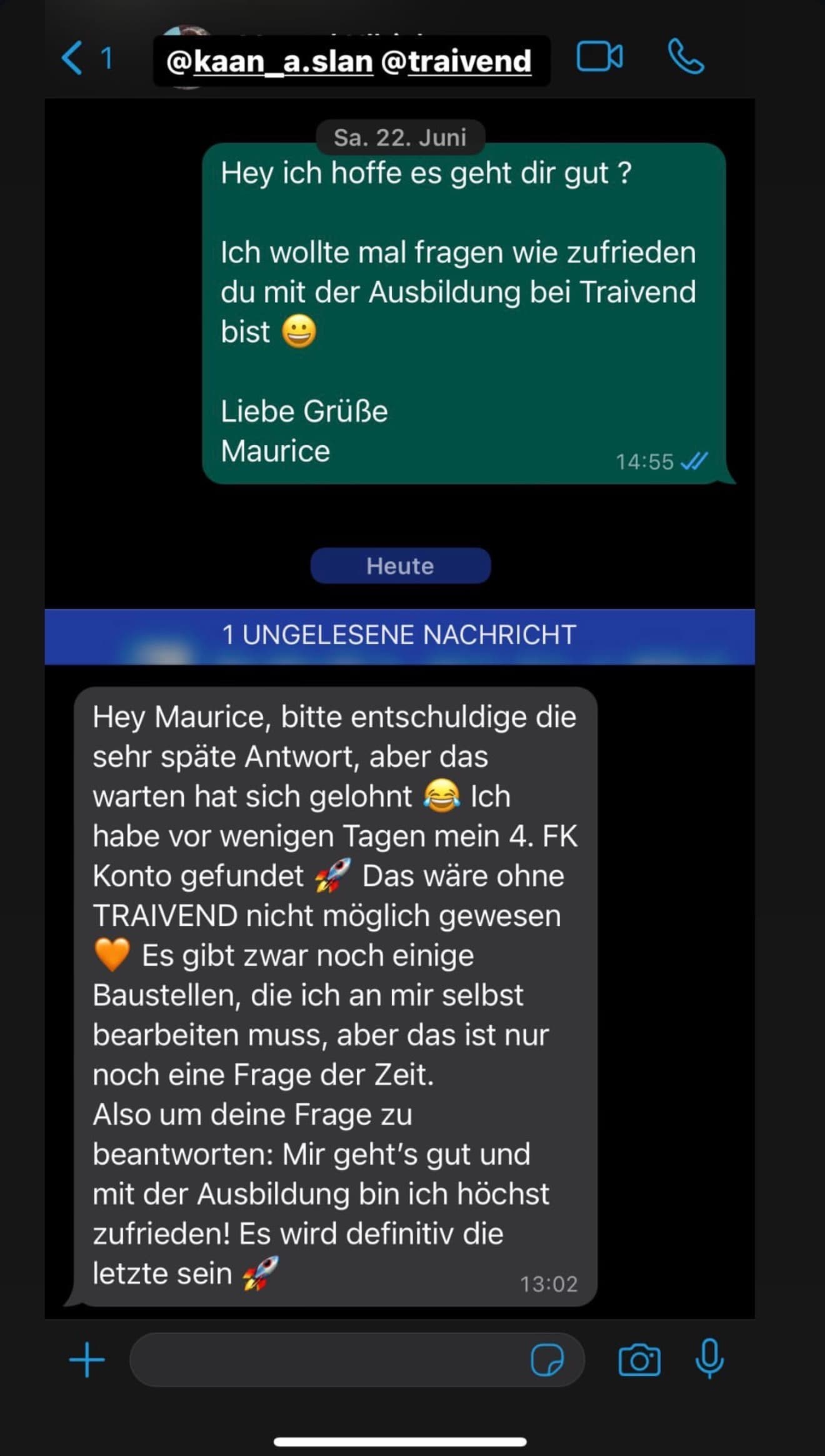 Feedback aus der Traivend Community