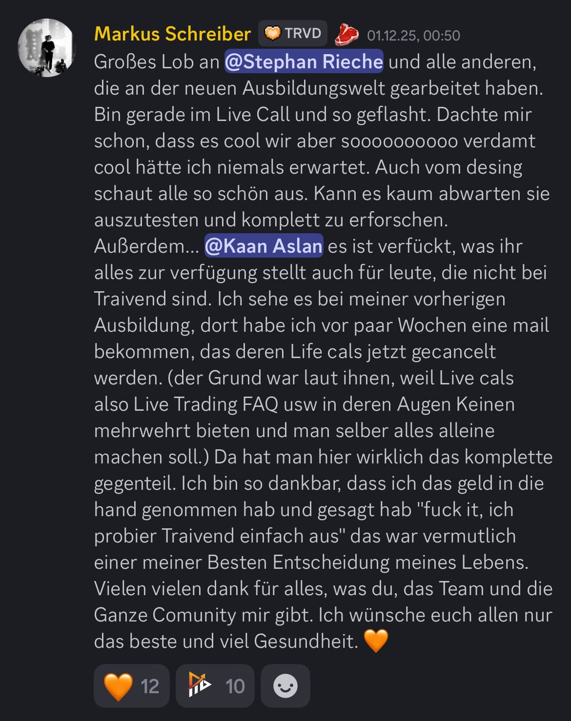 Feedback aus der Traivend Community