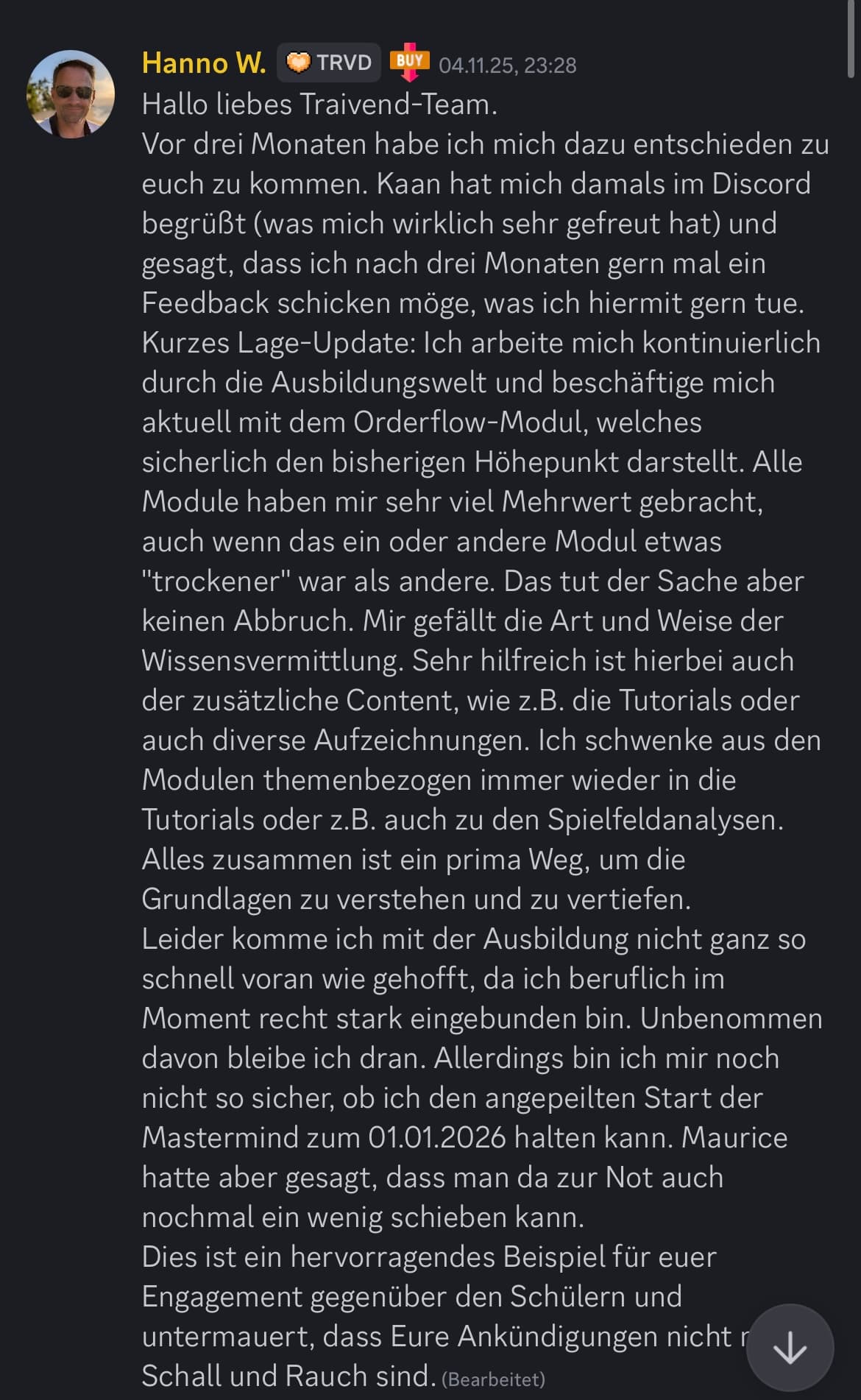 Feedback aus der Traivend Community
