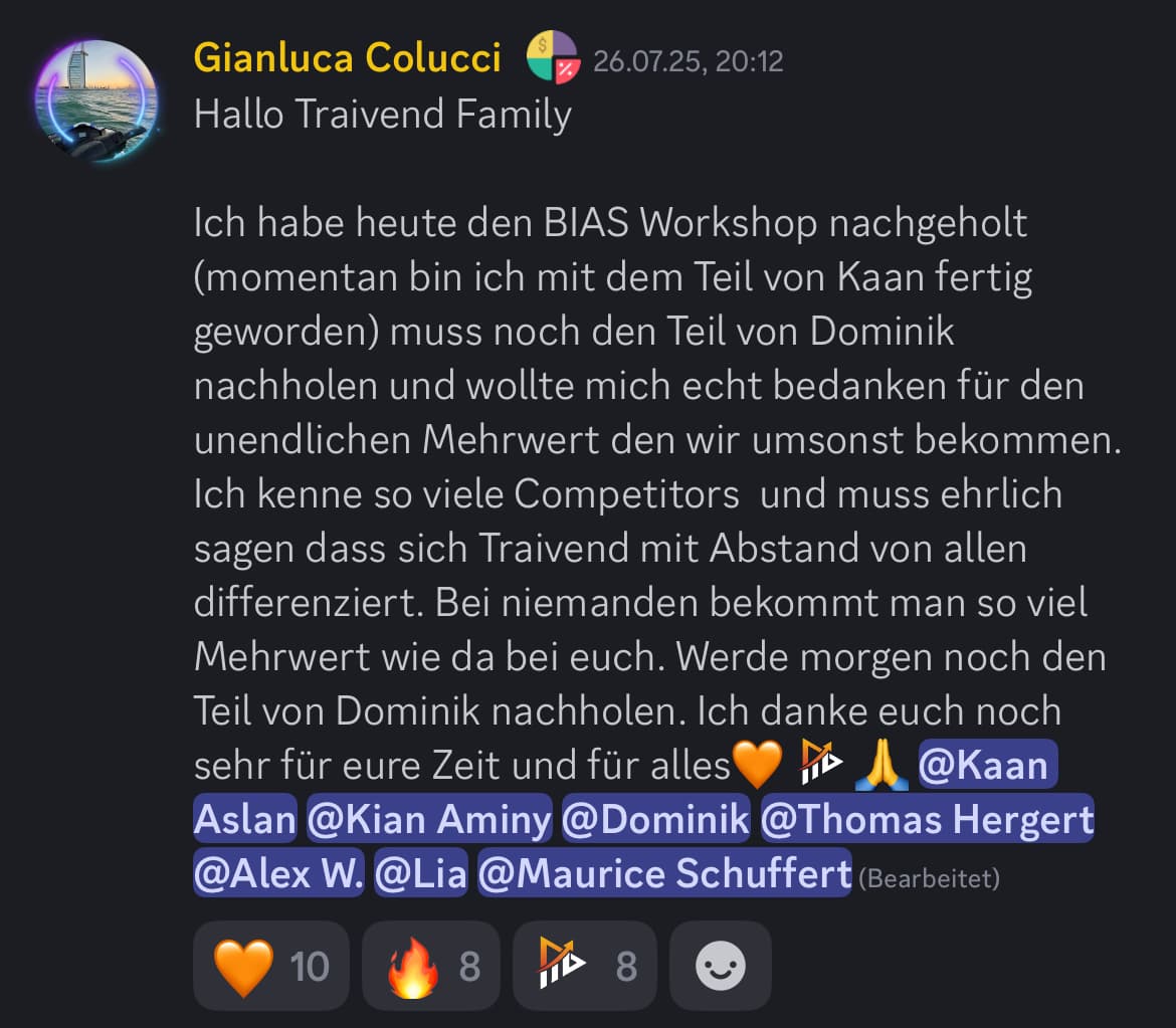 Feedback aus der Traivend Community