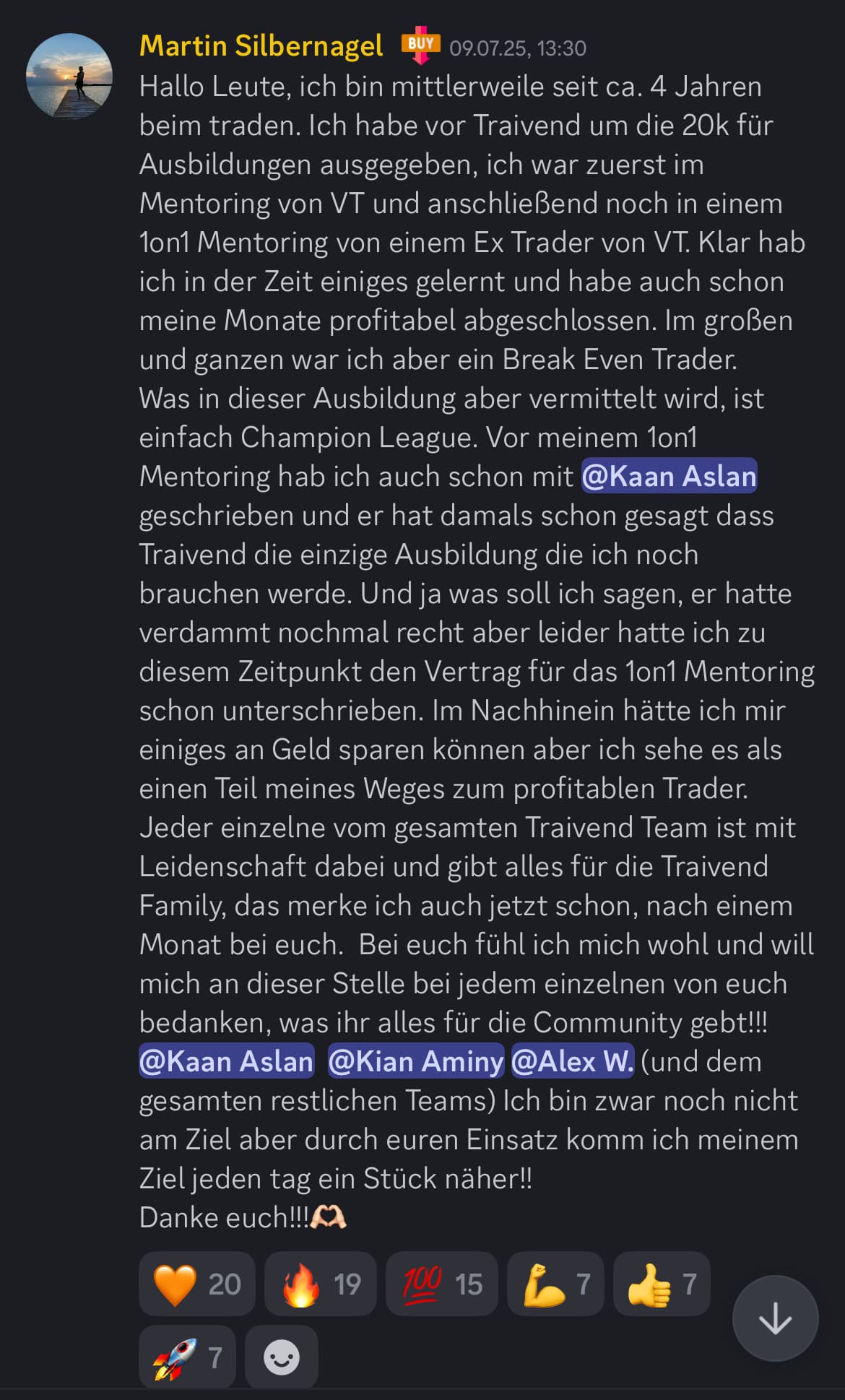 Feedback aus der Traivend Community