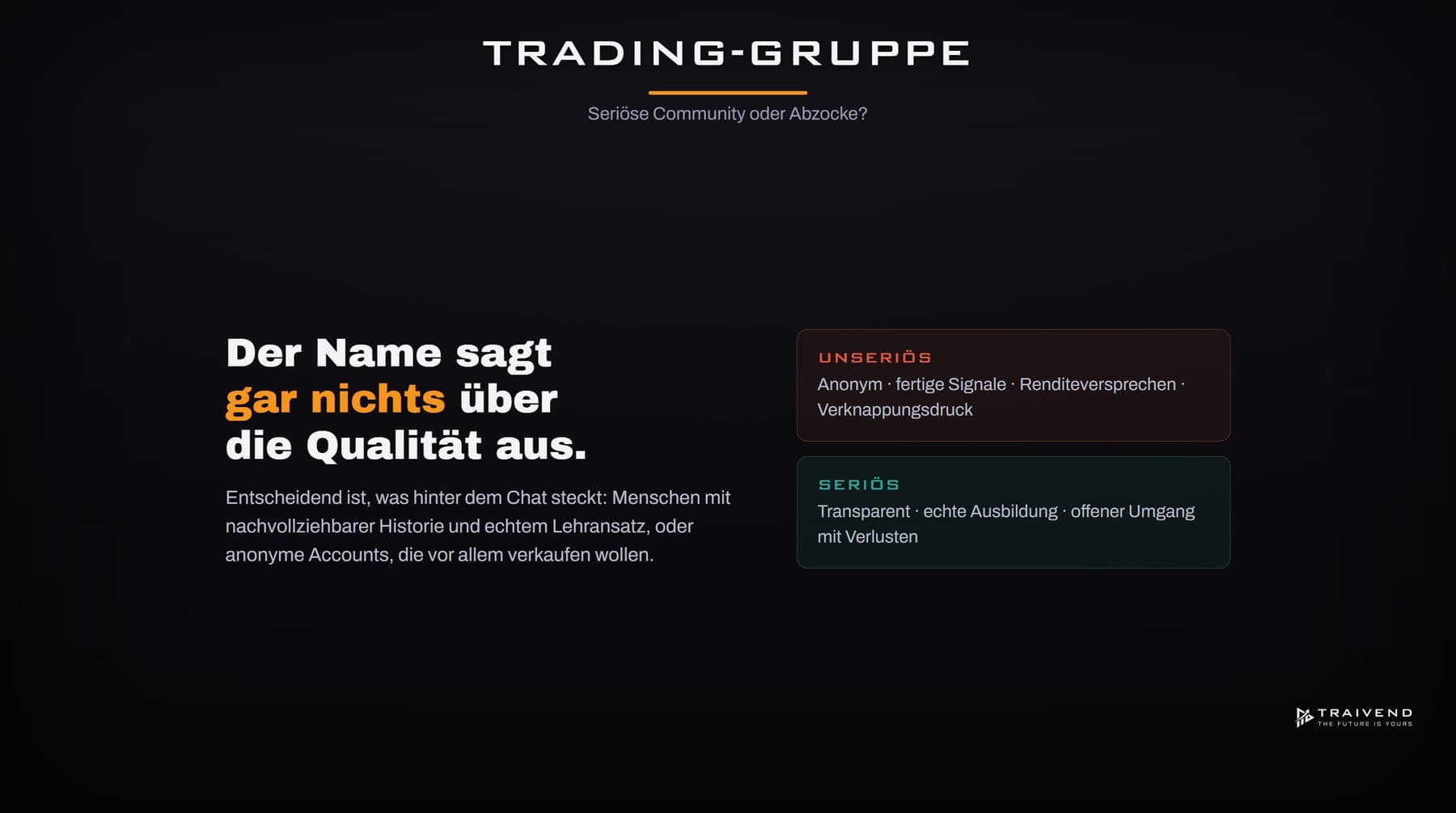 Trading-Gruppe: Seriöse Community oder Abzocke? So erkennst du den Unterschied